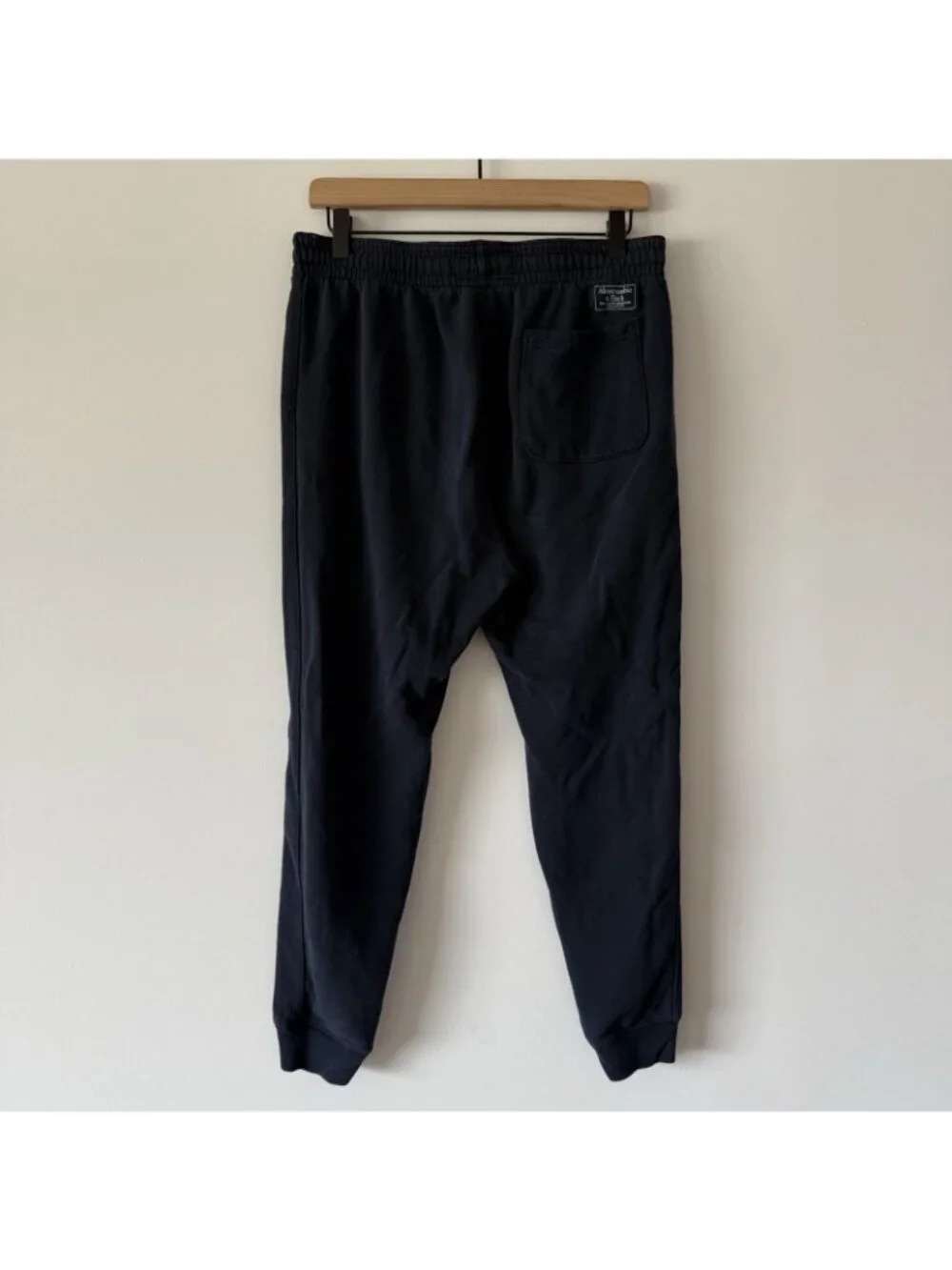 Abercrombie Fitch Sweatpants Men’s Sz M Navy Joggers Fleece Cotton‎ Athleisure